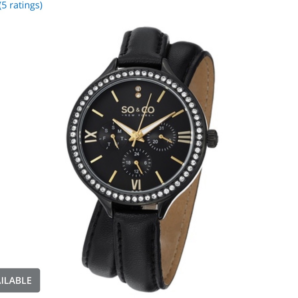 SO&CO Swarovski Crystal Madison Wrap Around Watch